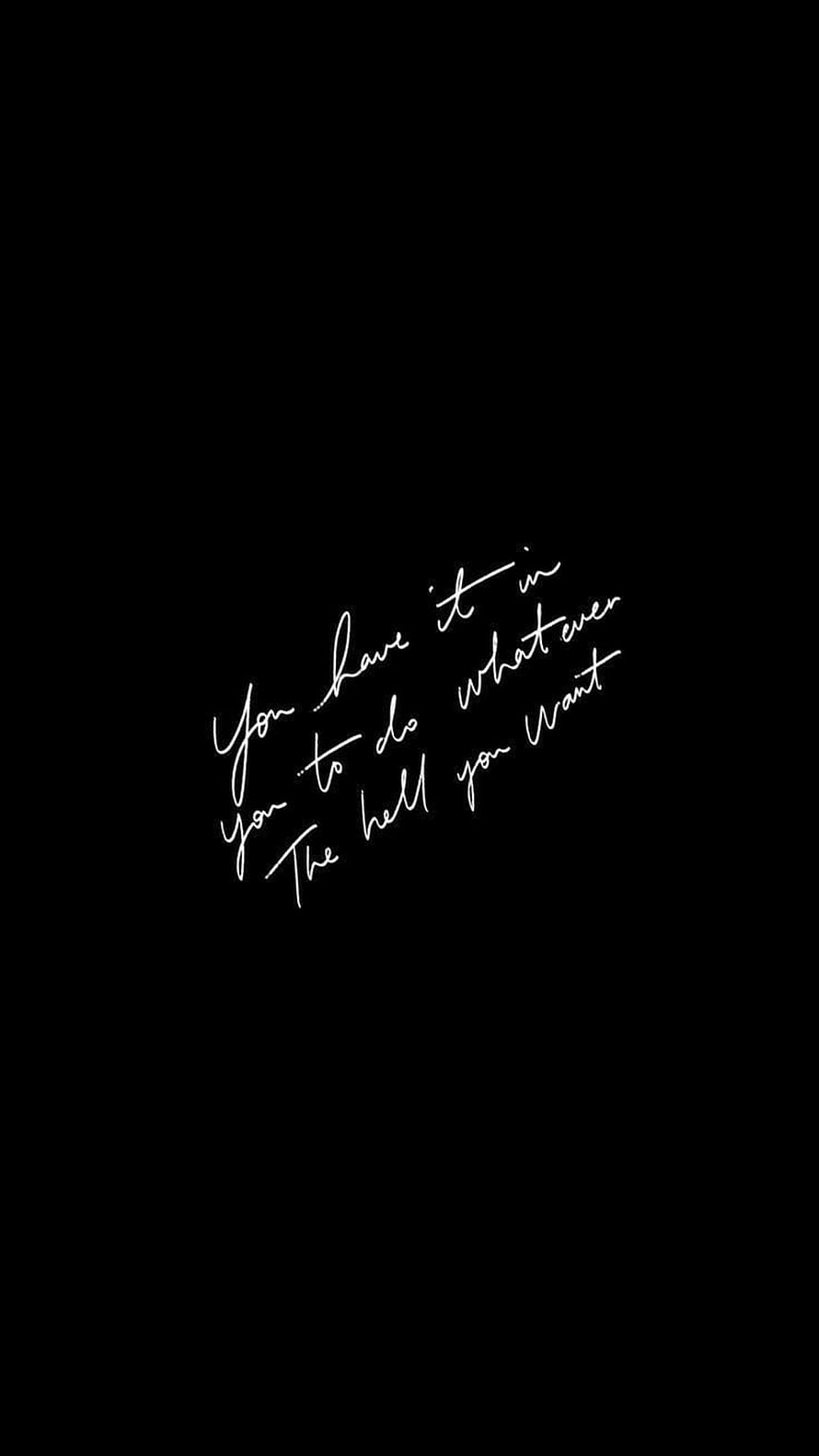 Minimalist Handwritten Quote on Black Background for Motivation HD phone wallpaper
