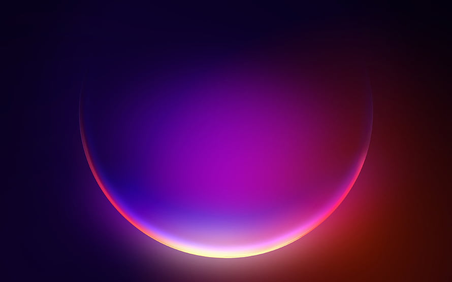 Glowing Purple and Pink Gradient Sphere on Dark Background HD wallpaper