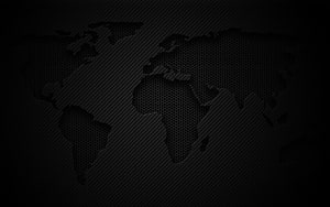Dark Hexagonal World Map Pattern on Black Background HD wallpaper