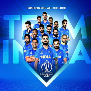 India Cricket Team Squad Poster for the 2019 ICC Cricket World Cup HD phone wallpaper