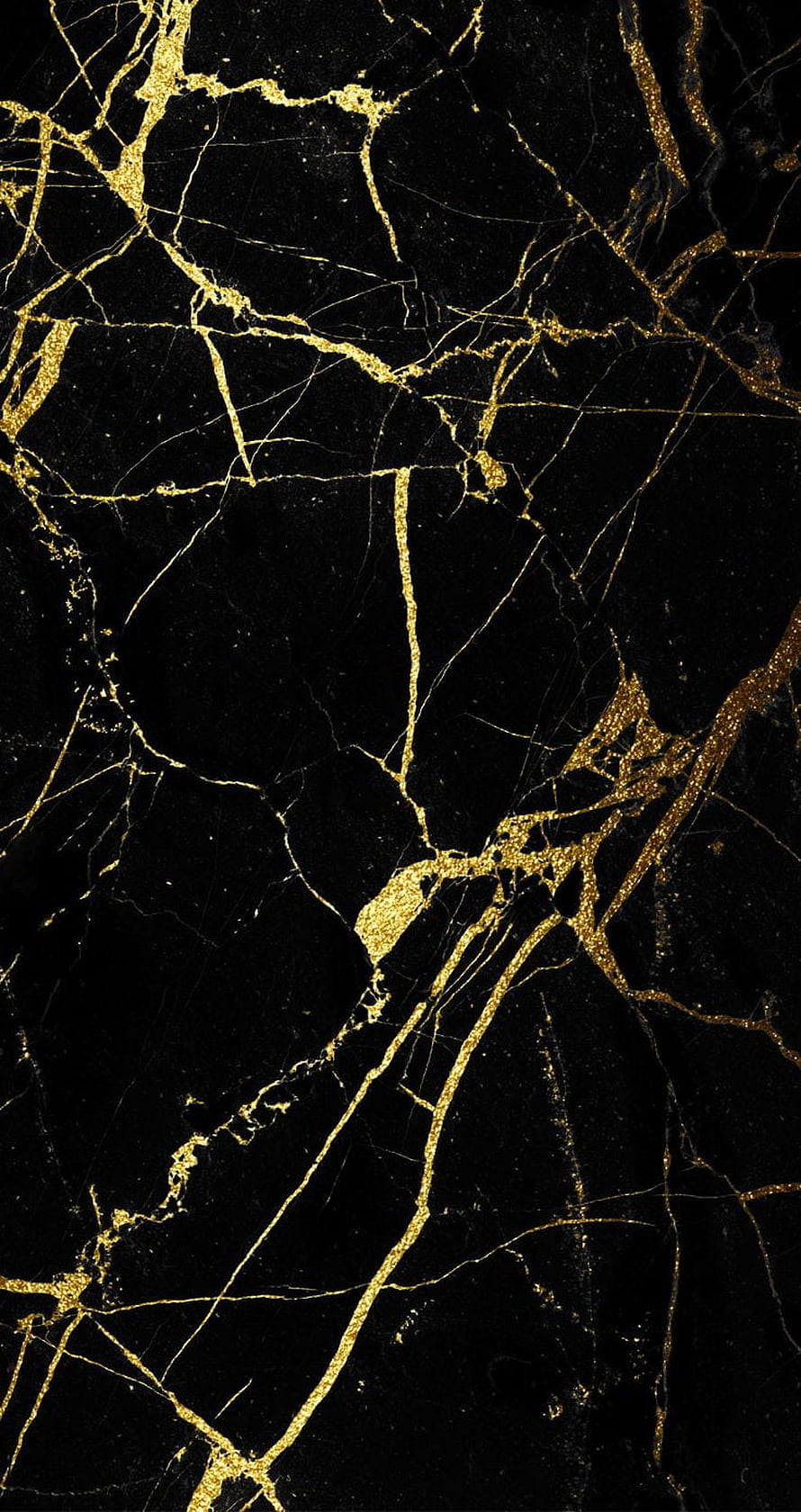Luxurious Black Marble with Gold Veins and Cracks for Elegant Interior Design HD phone wallpaper