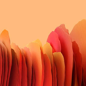 Abstract Warm Tones with Layered Organic Shapes in Coral and Peach HD phone wallpaper