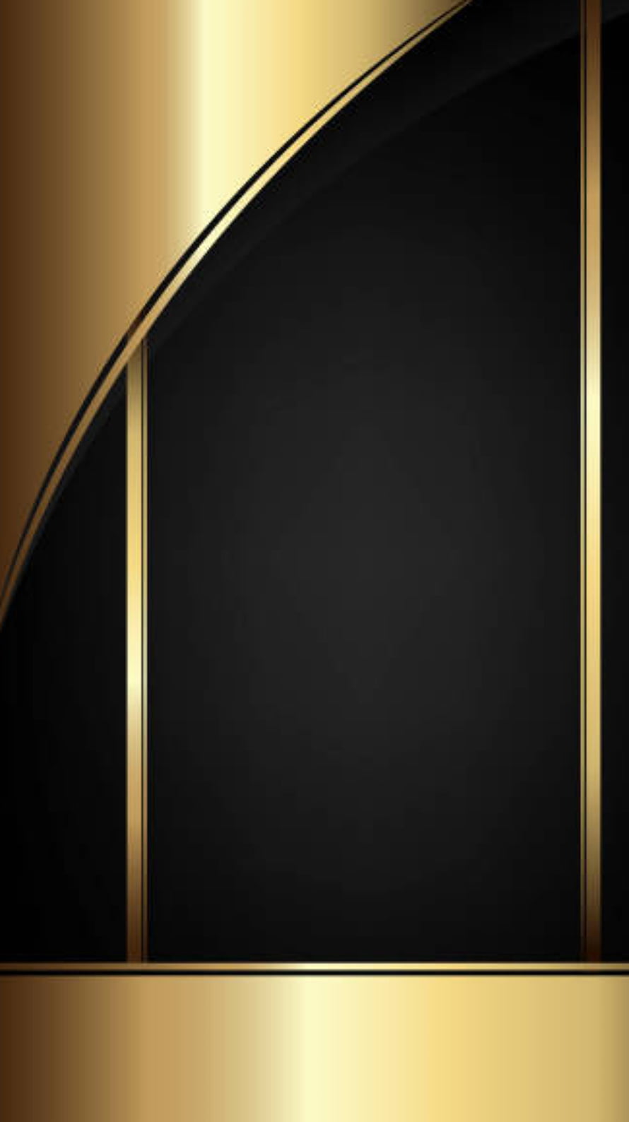 Luxury Black and Gold Abstract Geometric Design with Curved Lines and Metallic Accents HD phone wallpaper