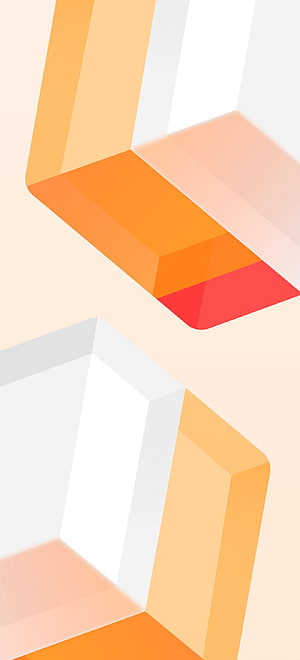 Minimalist Geometric 3D Blocks in Warm Orange and White Tones HD phone wallpaper