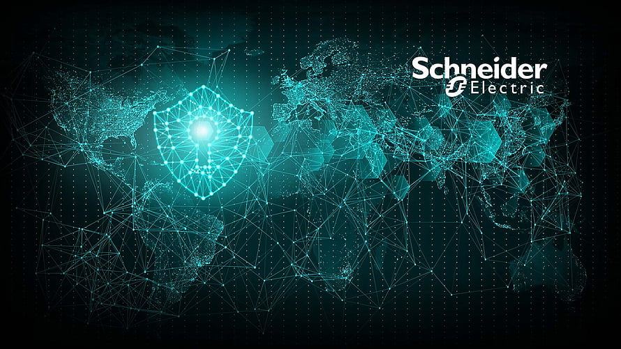 Schneider Electric Global Network Security and Cyber Defense Concept HD wallpaper