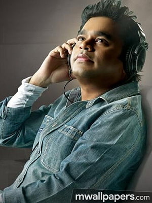 A. R. Rahman Wearing Headphones in Denim Shirt HD phone wallpaper