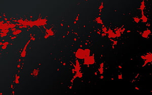Dark Red Blood Splatter Texture on Black Background HD wallpaper