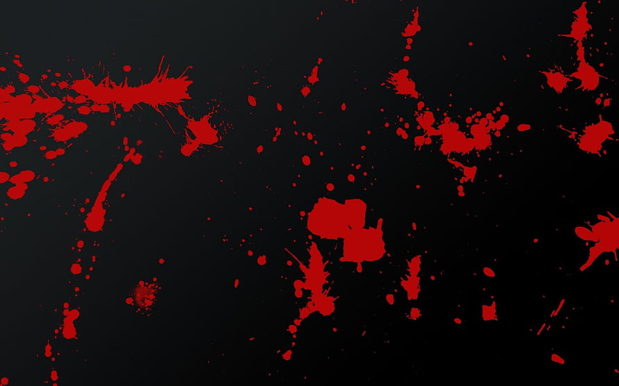 Dark Red Blood Splatter Texture on Black Background HD wallpaper