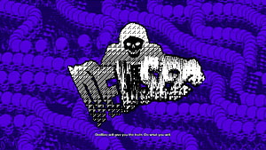 Watch Dogs 2 DedSec Glitch Art Logo with Purple Skull Pattern Background HD wallpaper