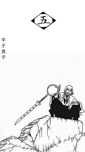 Shinji Hirako from Bleach Holding His Zanpakuto on a Rocky Outcrop HD phone wallpaper