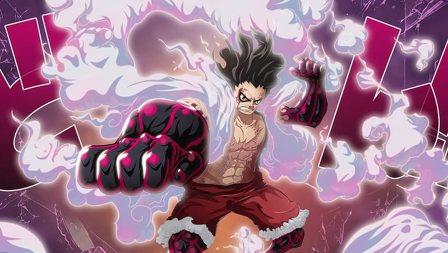 One Piece Monkey D Luffy Gear 5 Anime Action Artwork HD wallpaper