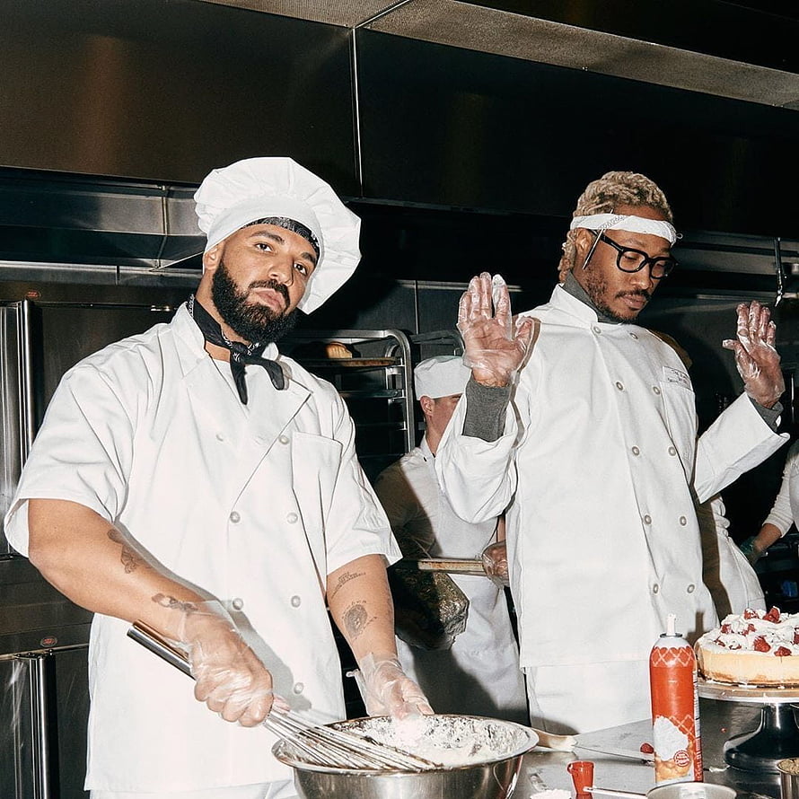 Drake and Future in Chef Coats Baking in a Professional Kitchen HD phone wallpaper