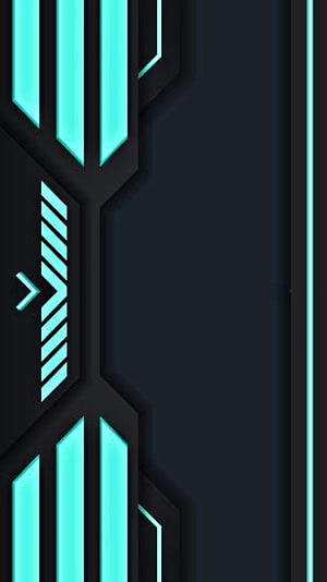 Futuristic Teal Neon Geometric Pattern on Dark Background HD phone wallpaper
