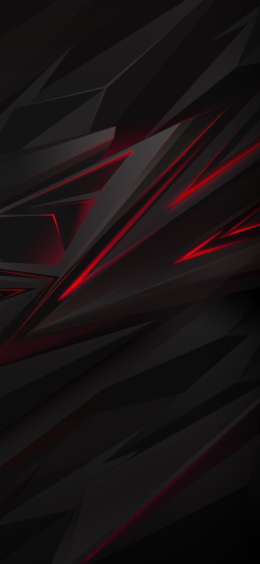 Dark Geometric Abstract Pattern with Glowing Red Diagonal Lines HD phone wallpaper