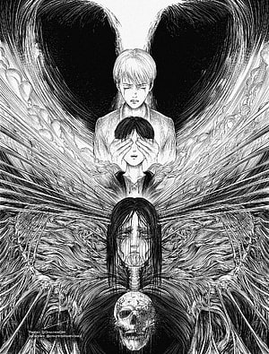 Attack on Titan Rumbling Concept Art with Angel Wings and Skull HD phone wallpaper