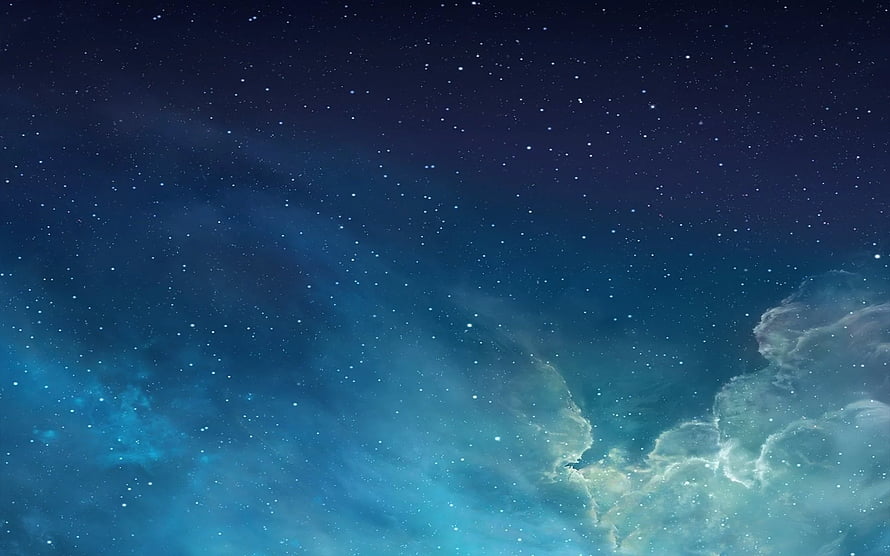 Vast Cosmic Nebula and Starfield in Deep Blue and Teal Tones HD wallpaper