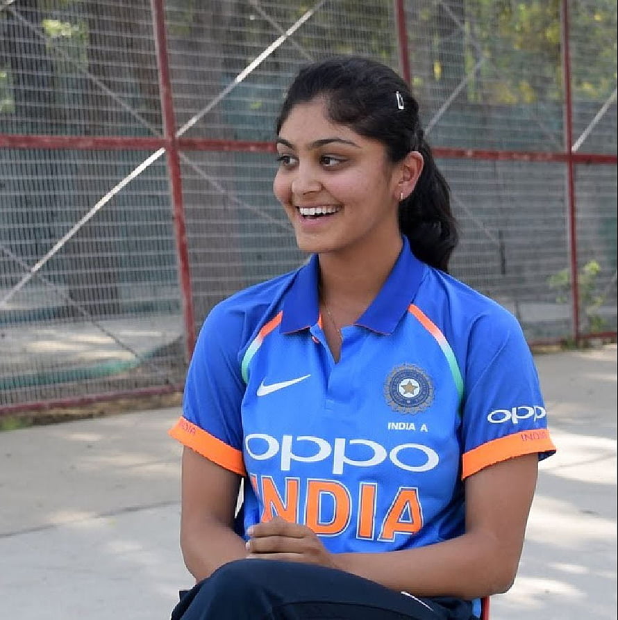 Harleen Deol in India A Cricket Jersey at Practice Net HD phone wallpaper