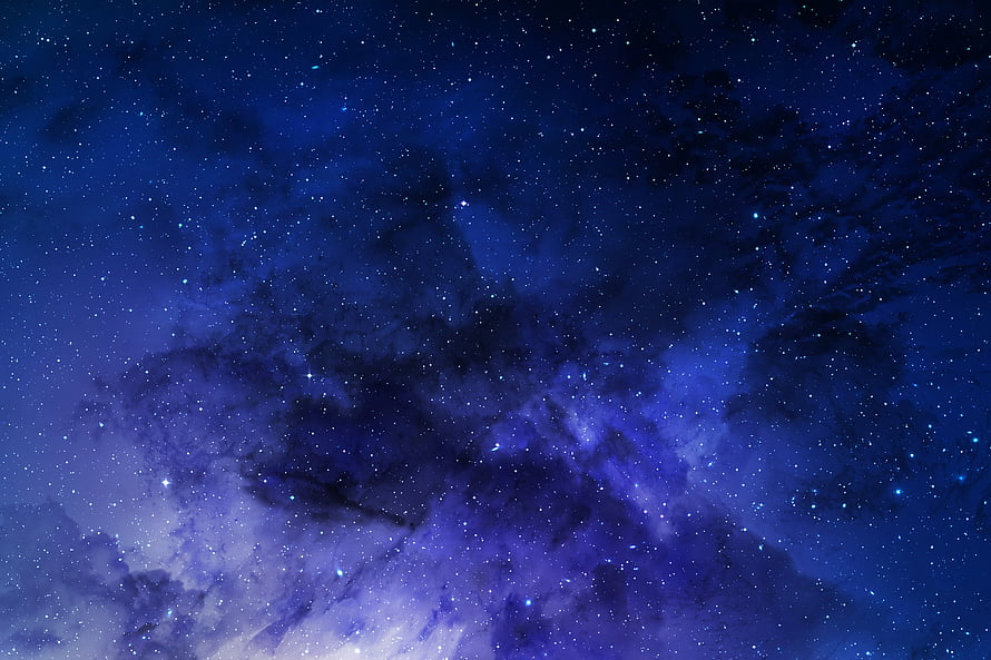 Deep Space Nebula with Dense Star Fields and Cosmic Dust in Blue and Purple Hues HD wallpaper