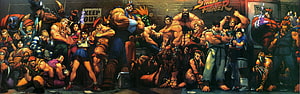 Street Fighter II Character Lineup Illustration HD wallpaper