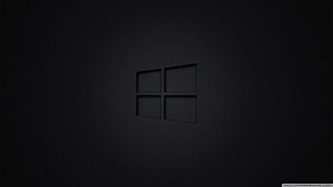 Windows 10 Black Minimalist Logo Wallpaper HD wallpaper