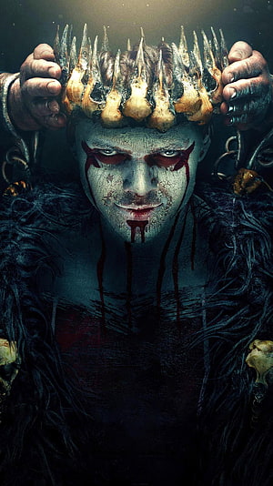 Ivar the Boneless from Vikings Wearing a Spiked Bone Crown with Dark Face Paint HD phone wallpaper