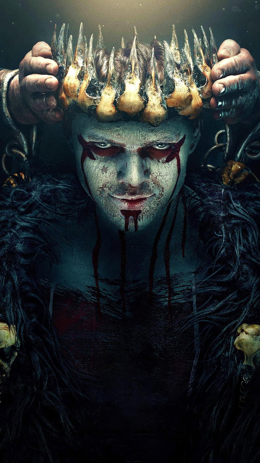 Ivar the Boneless from Vikings Wearing a Spiked Bone Crown with Dark Face Paint HD phone wallpaper