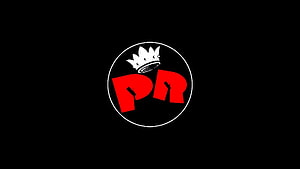 Redondos de Ricota PR Logo with Crown on Black Background HD wallpaper