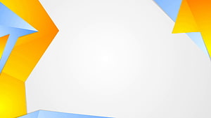 Modern Geometric Abstract Banner with Vibrant Orange and Blue Shapes on White Background HD wallpaper