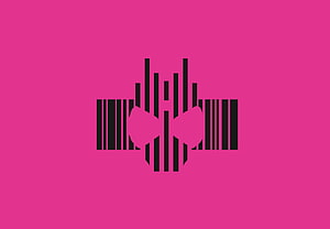 Kamen Rider Decade Minimalist Black and Pink Geometric Logo Design HD wallpaper
