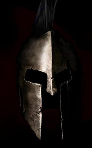Ancient Spartan War Helmet with Dark Red Background and Dramatic Lighting HD phone wallpaper