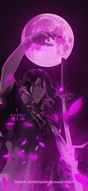 Byakuya Kuchiki Bankai Senbonzakura Kageyoshi Anime Artwork HD phone wallpaper