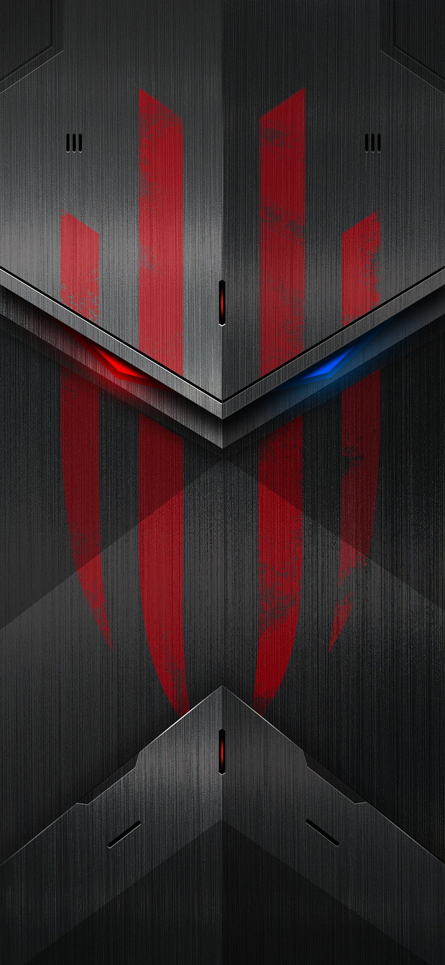 Nubia Red Magic 5S Gaming Phone Front Face with Red and Blue LED Accents HD phone wallpaper