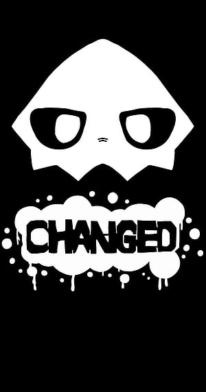 Changed Game Character Minimalist Black and White Logo Wallpaper HD phone wallpaper