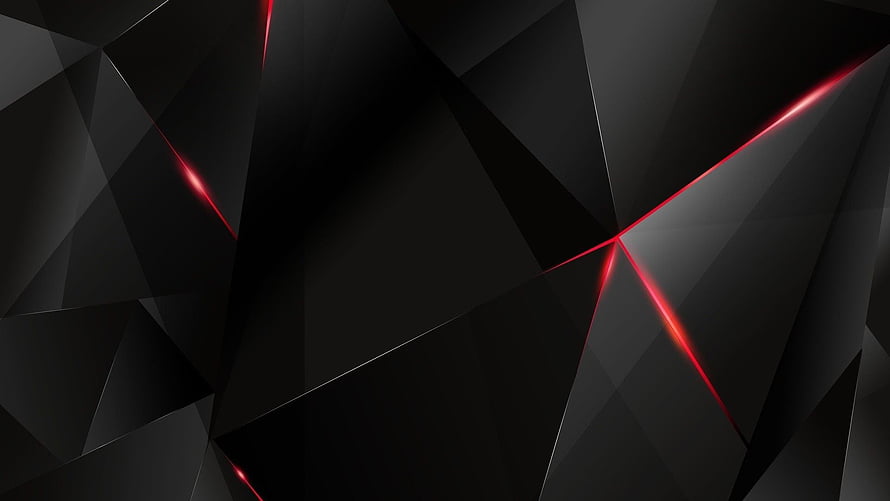 Acer Red Geometric Abstract Dark Background with Glowing Red Lines HD wallpaper