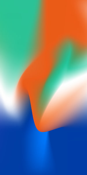 iOS 13 Abstract Gradient Wallpaper with Orange, Teal, and Blue Flowing Shapes HD phone wallpaper