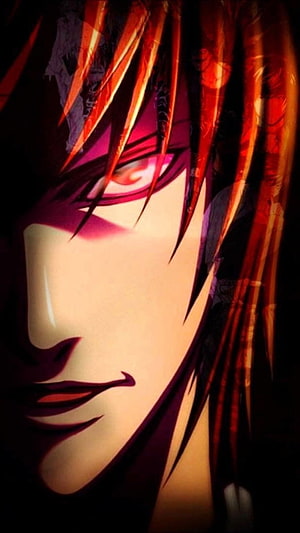 Light Yagami Close-Up Portrait From Death Note Anime Series HD phone wallpaper