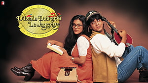 Dilwale Dulhania Le Jayenge Movie Poster Featuring Raj And Simran Sitting Back To Back HD wallpaper