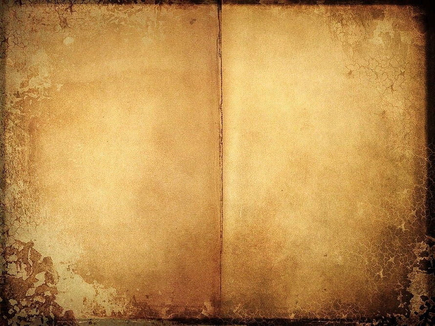 Aged Parchment Book Spread with Distressed Edges and Vintage Texture HD wallpaper