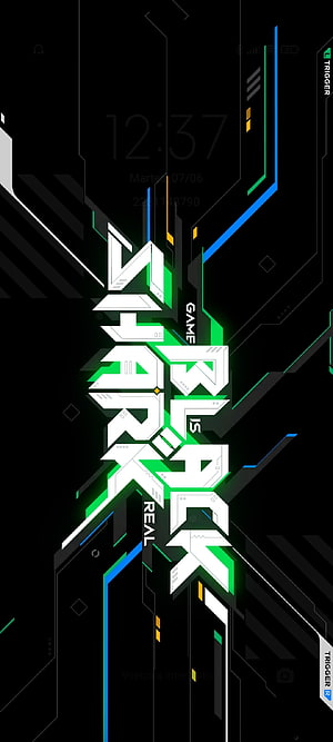 Black Shark 5 Pro Gaming Phone Futuristic Neon Green and Blue Tech Design HD phone wallpaper