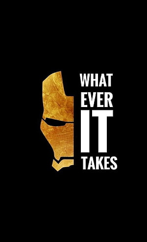 Iron Man Golden Mask Minimalist Quote Poster on Black Background, Lion on Superhero group. Iron man quotes, Marvel background, Avengers poster HD phone wallpaper