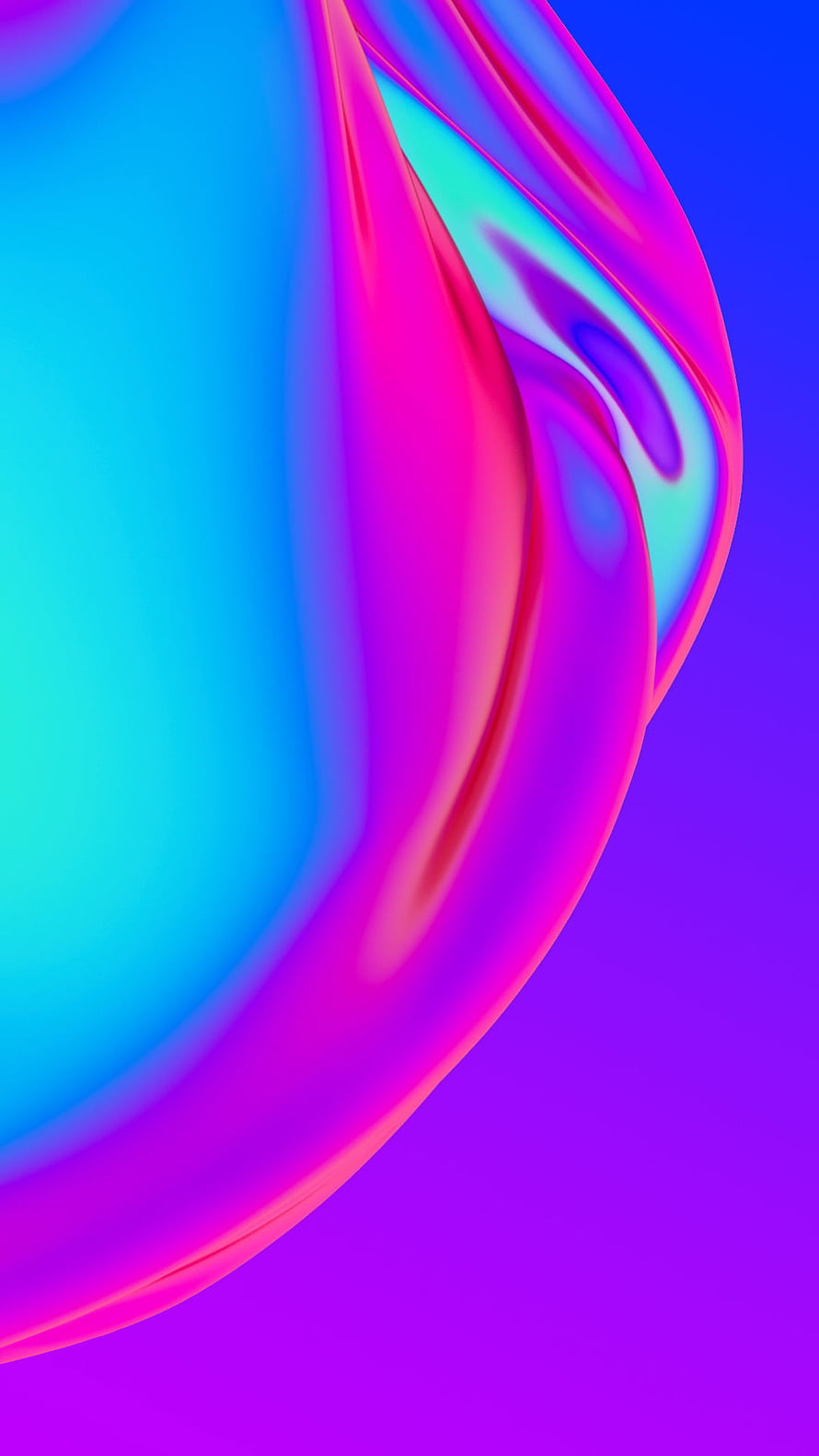 Vibrant Abstract Gradient Flow with Smooth Curves in Cyan, Magenta, and Purple HD phone wallpaper