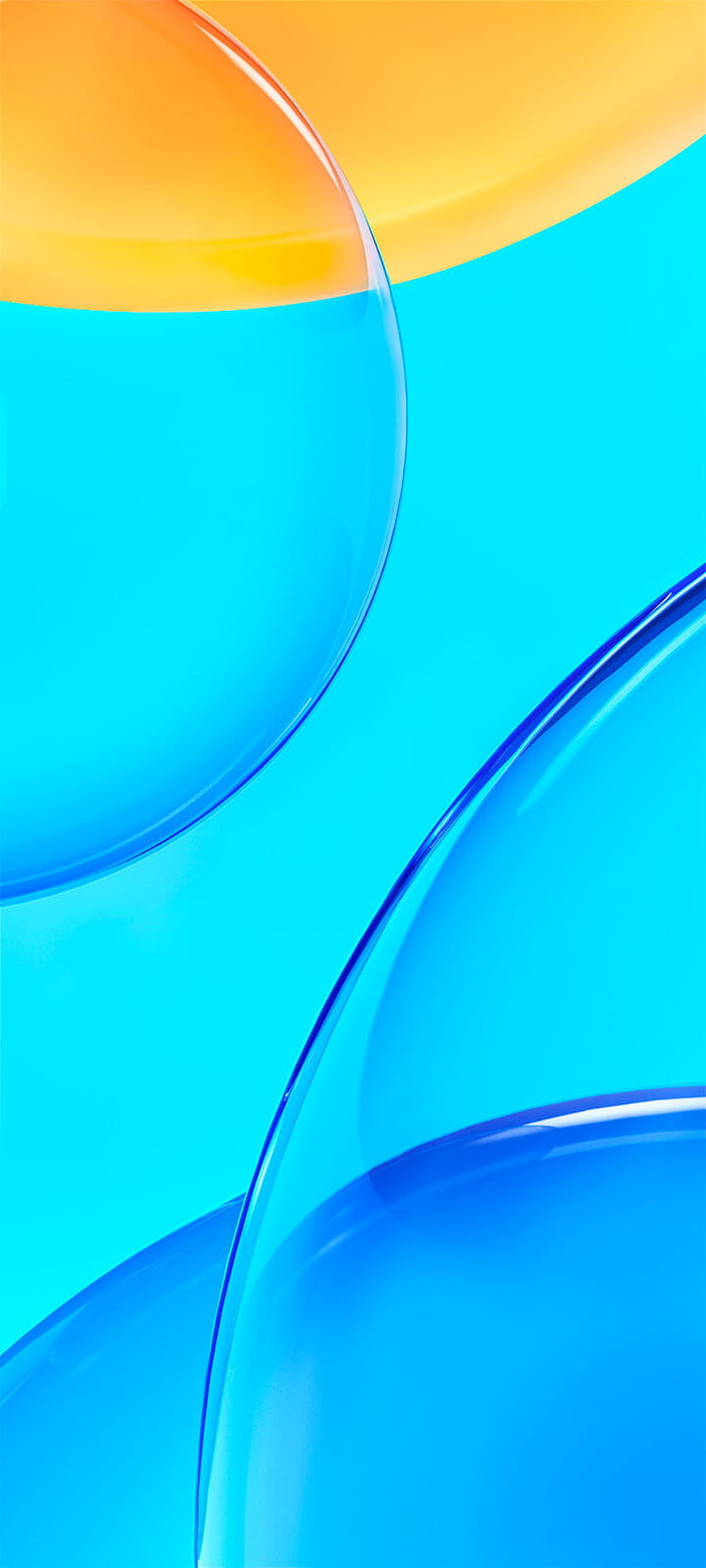 Vibrant Abstract Gradient Wallpaper with Smooth Blue and Orange Curves HD phone wallpaper