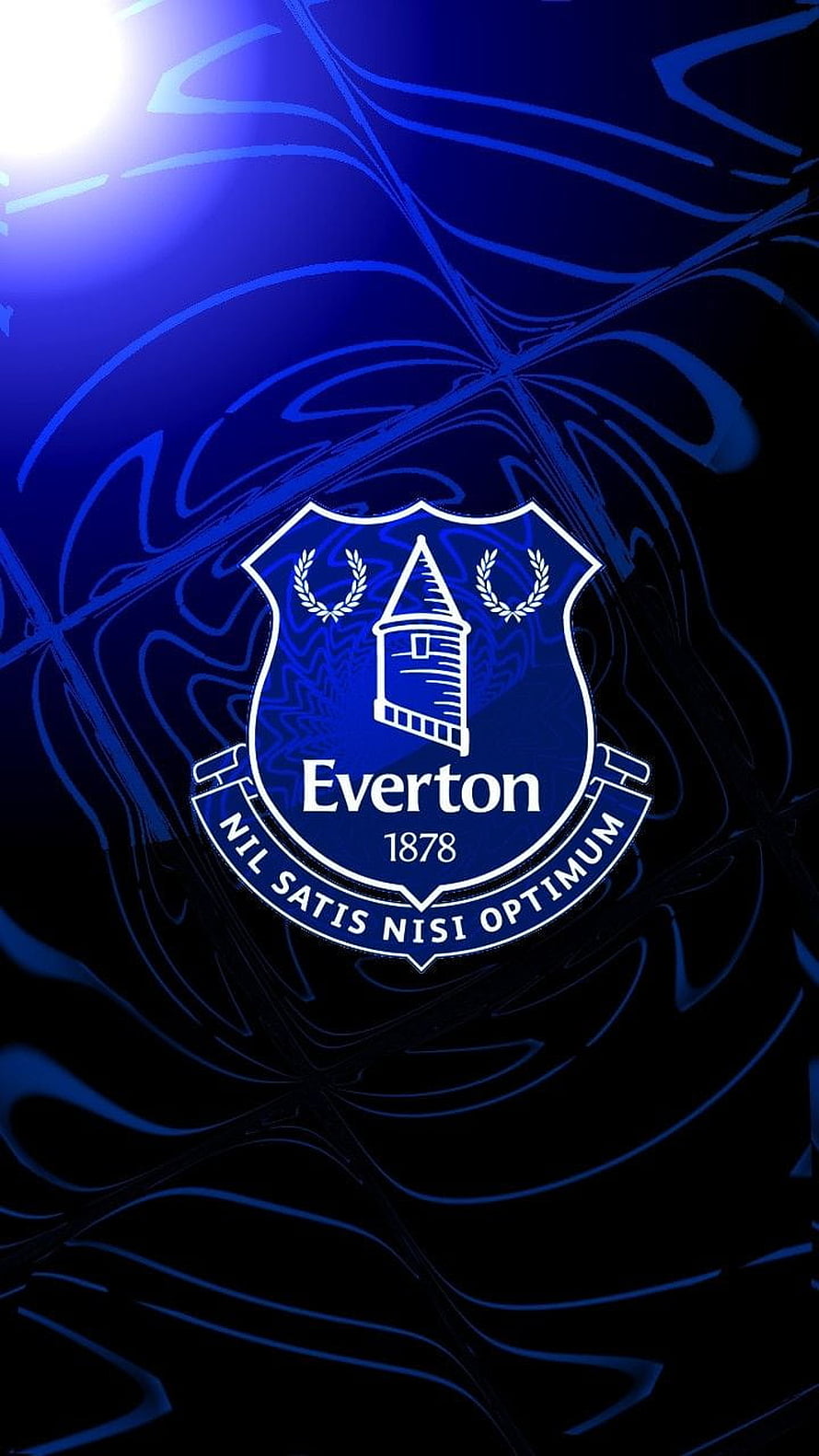 Everton Football Club Crest on Dark Blue Abstract Background HD phone wallpaper