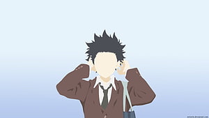 Shoya Ishida from A Silent Voice in Minimalist Anime Style HD wallpaper