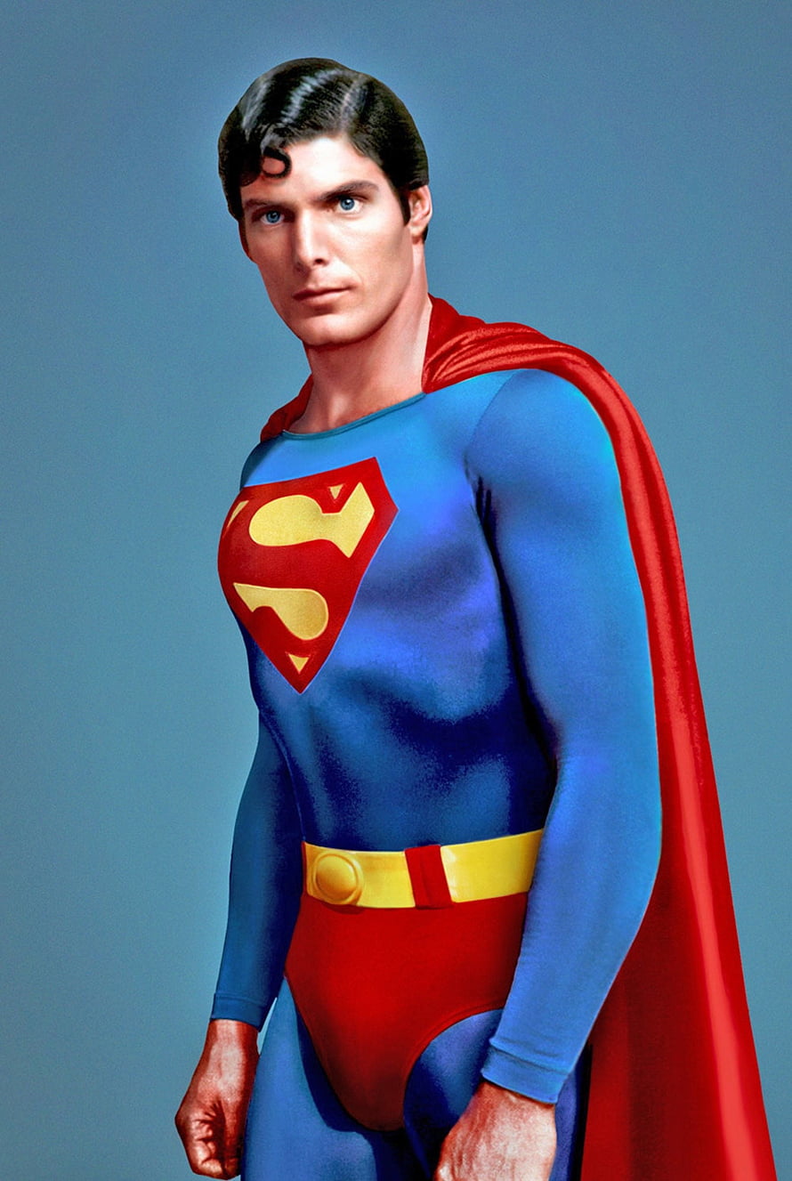 Christopher Reeve as Superman in Classic Blue Suit and Red Cape HD phone wallpaper