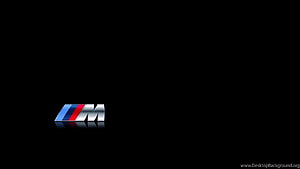 BMW M Performance Logo on Black Background with Reflection HD wallpaper