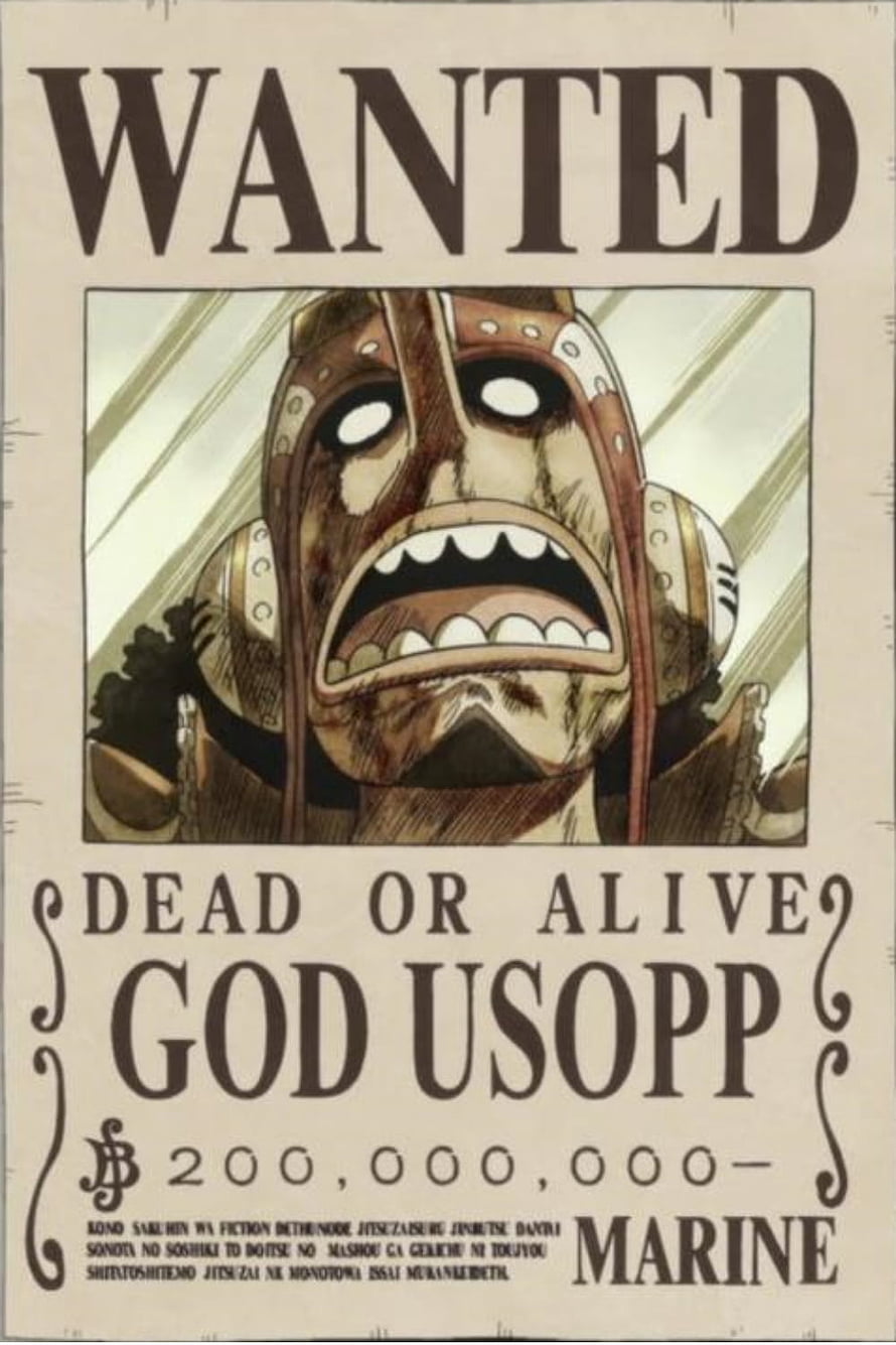 God Usopp Wanted Poster from One Piece Wano Country Arc HD phone wallpaper
