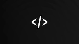 Minimalist Code Syntax Icon on Dark Background for Developer Desktop HD wallpaper