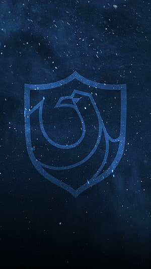 Ravenclaw House Crest Emblem on Dark Starry Night Sky Background HD phone wallpaper