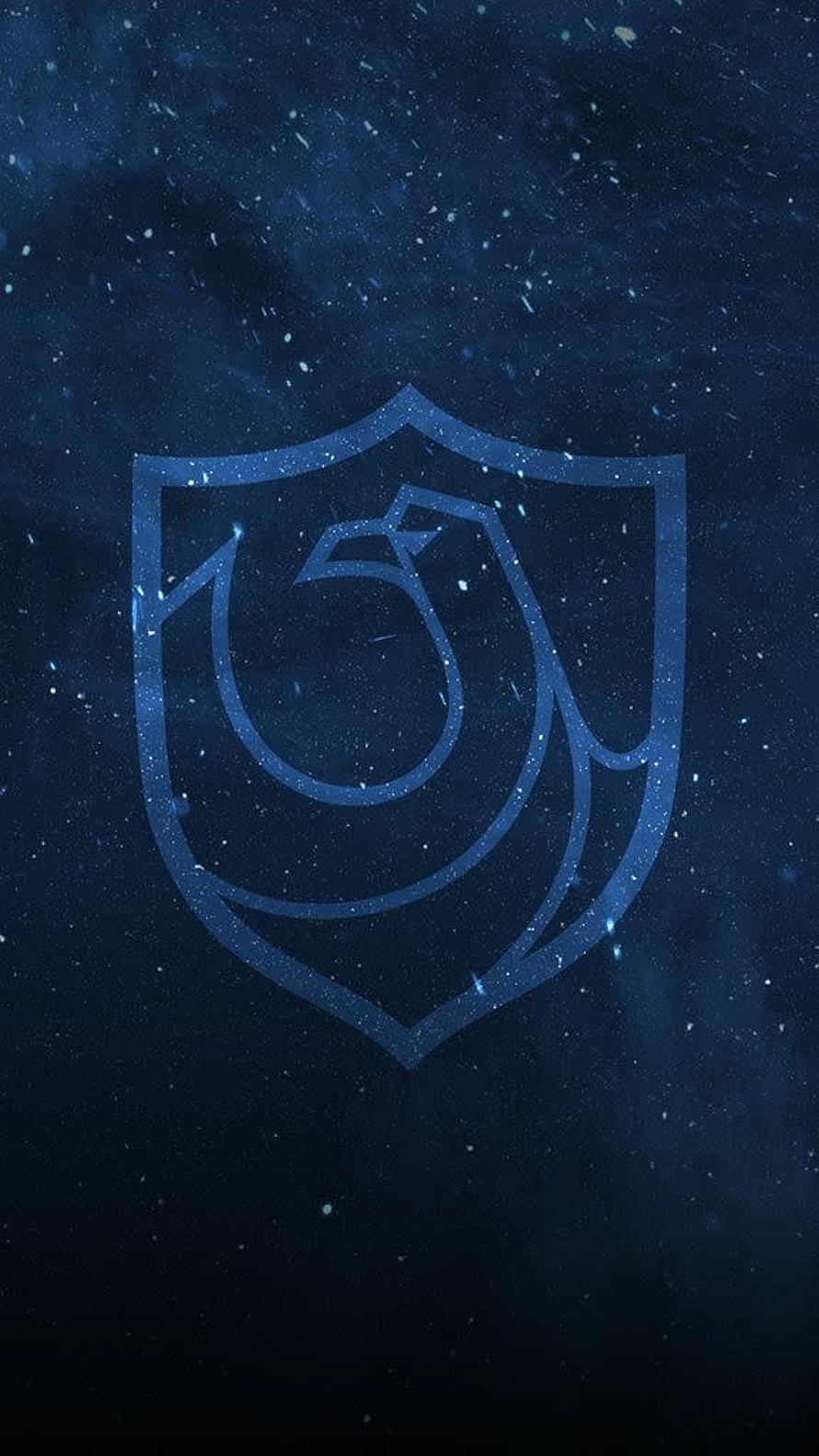 Ravenclaw House Crest Emblem on Dark Starry Night Sky Background HD phone wallpaper